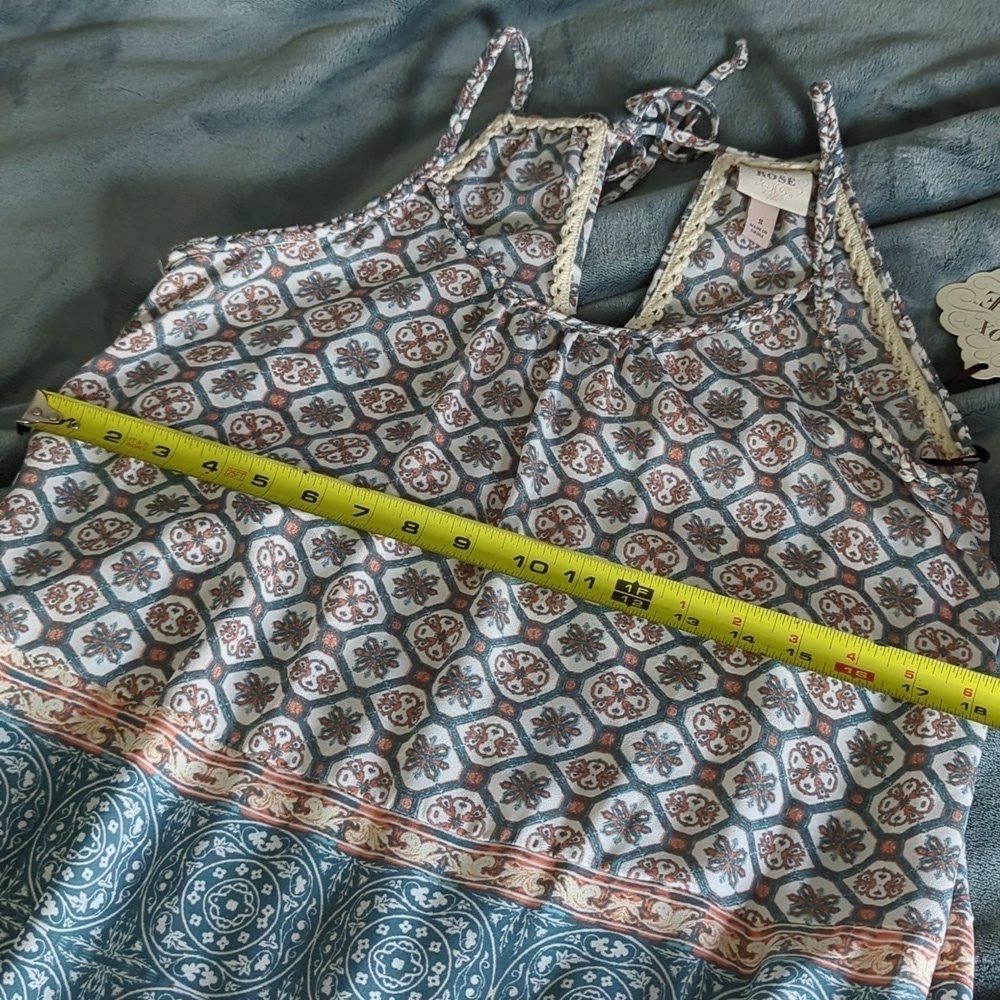 NWT Knox Rose Sleeveless Halter Top Maxi Dress Pastel Bohemian Floral Size S - Picture 7 of 7